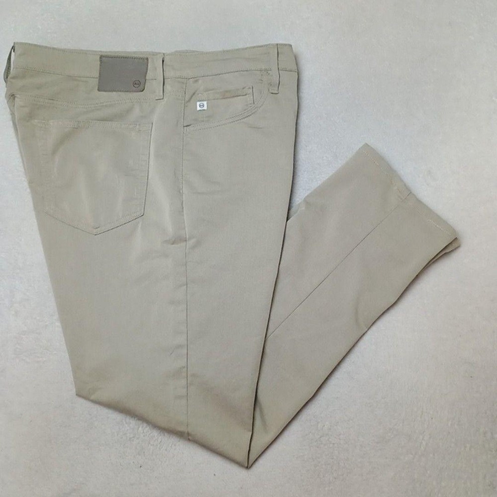 AG Adriano Goldschmied Pants Men 40x32 Beige Everett Slim Straight Chino Stretch
